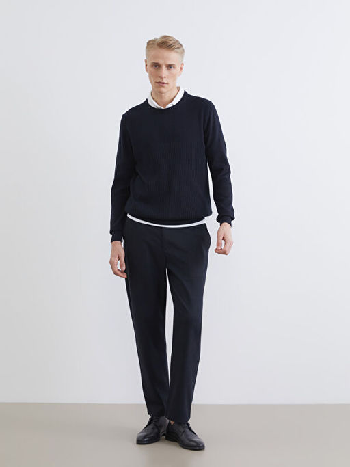 Bisiklet Yaka Erkek Triko Kazak