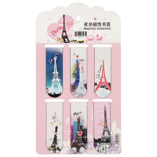 Набор закладок магнитных для книг 6 штук Эйфелева башня МИКС CALLIGRATA  фото 3