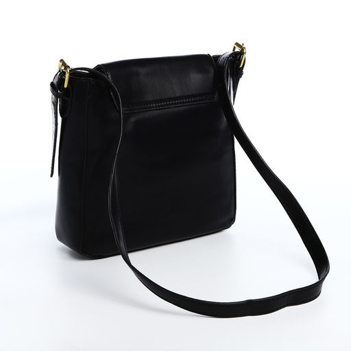 Сумка-мессенджер на клапане, цвет чёрный - Simaland фото 2