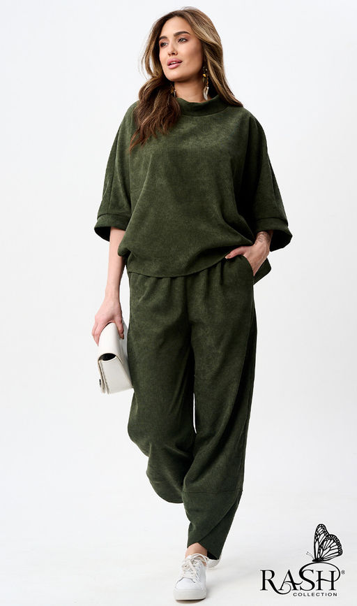 Костюм "Boho" микровельвет еловый Цвет:как на фото