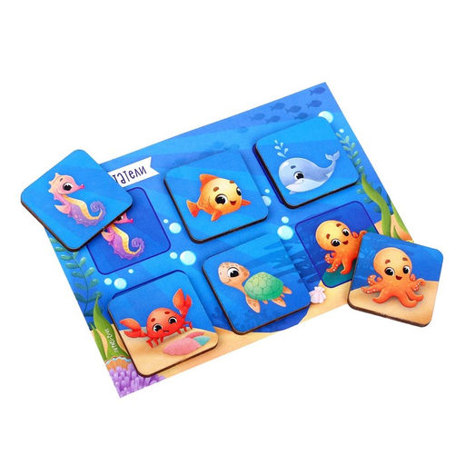 Лото детское «Животные», 36 деталей, 6 карточек