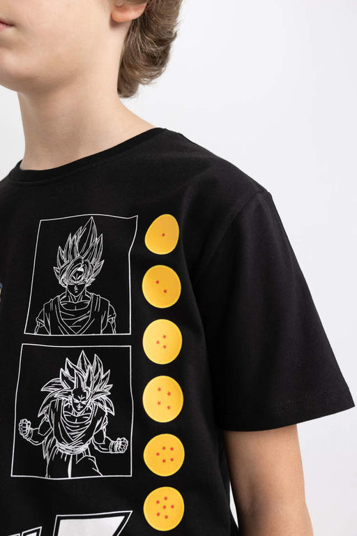Футболка с круглым вырезом и короткими рукавами для мальчиков Dragon Ball - Defacto фото 4