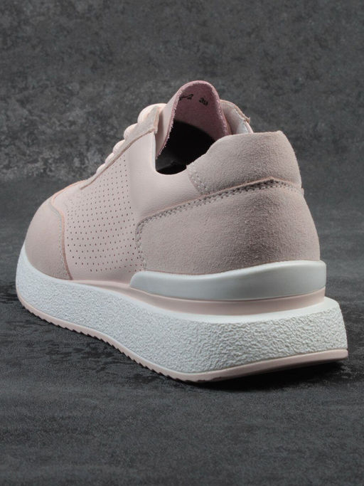 03-YH316-2 PINK Кроссовки женские (натуральная кожа)