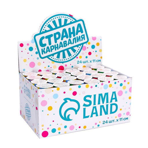 Хлопушка пружинная поворотная Super party, 11 см - Страна карнавалия фото 3