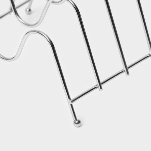 Подставка для крышек Доляна, 4 секции, 22×18×14 см, хромированная