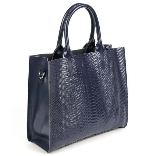 Женская кожаная сумка под змею 1555 Блу - Sergio valentini фото 2