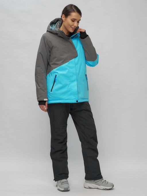 Горнолыжный костюм женский большого размера голубого цвета 02278Gl - Chunmai фото 4