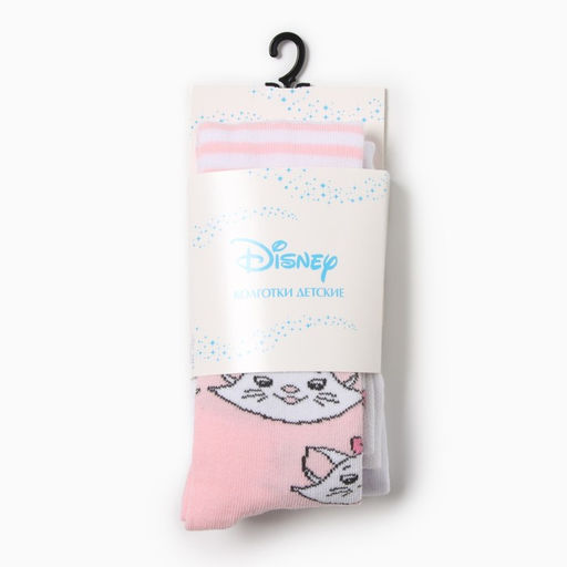 Колготки детские «Мари», Коты аристократы, рост 92-98 см, белые, розовые