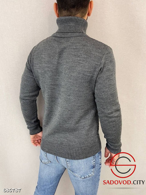 Свитер мужской с воротником стойка