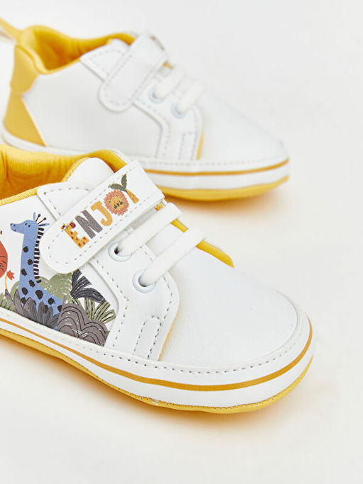 Bask?l? Erkek Bebek Spor Ayakkab?