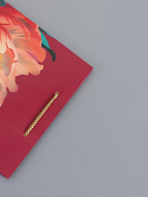 Пакет подарочный ламинированный «Пион», бордовый, 18×22.3×10 см