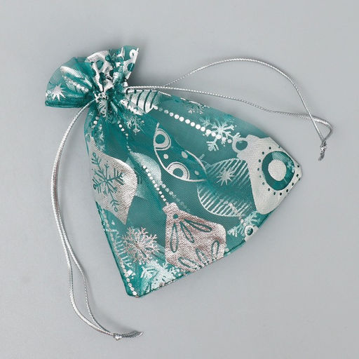 Цена за 20 шт. Мешочек подарочный органза Игрушки на ёлке, 10 х 12 см +/- 1.5 см - Дарите счастье фото 4