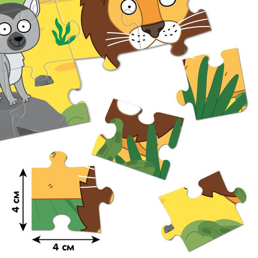 Пазл В джунглях, Синий трактор, 35 элементов фото 3