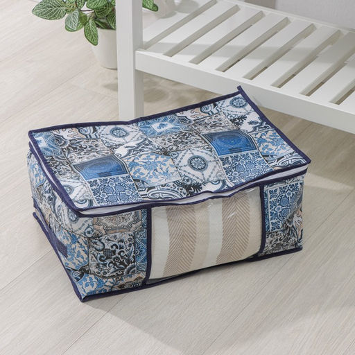 Кофр для хранения вещей Доляна Мозаика, 453020 см, синий фото 4