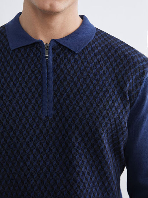 Polo Yaka Erkek Triko Kazak