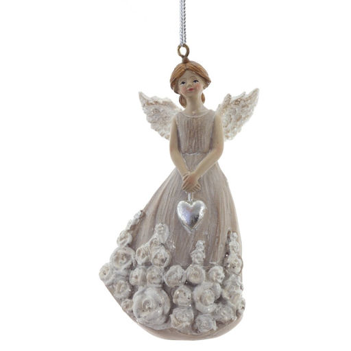 Фигурка декоративная подвесная "Ангел", L5 W3,5 H9,5 см, 2в.