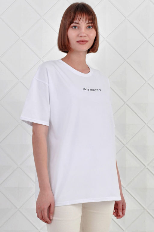 Арт. 3734 Футболка женская 42-52 (6 шт) Цвет:белый - Калинка фото 9