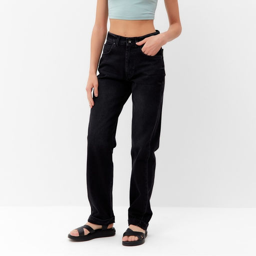 Джинсы женские бойфренды MINAKU SELVEDGE denim, размер 42, чёрные