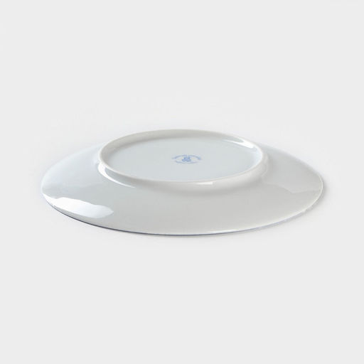 Тарелка новогодняя Добрушский завод Зимний лес, d=20 см, фарфор, синяя