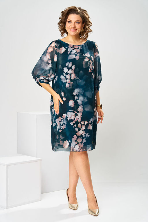 Платье Romanovich Style 1-2792 бежевые цветы