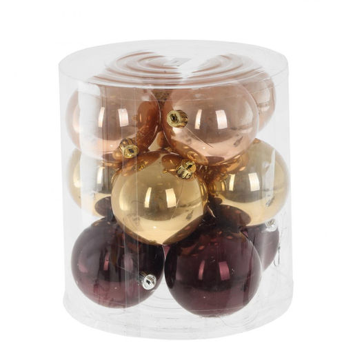 Набор из 12шт Украшение новогоднее "Шар", D 8 см, L19 W19 H21 см