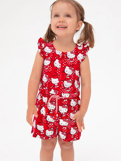 PlayToday / Полукомбинезон детский трикотажный для девочек  фото 2