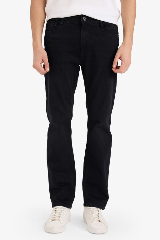 Джинсовые брюки Sergio Regular Fit Normal Mold с нормальной талией и зауженными штанинами - Defacto фото 11