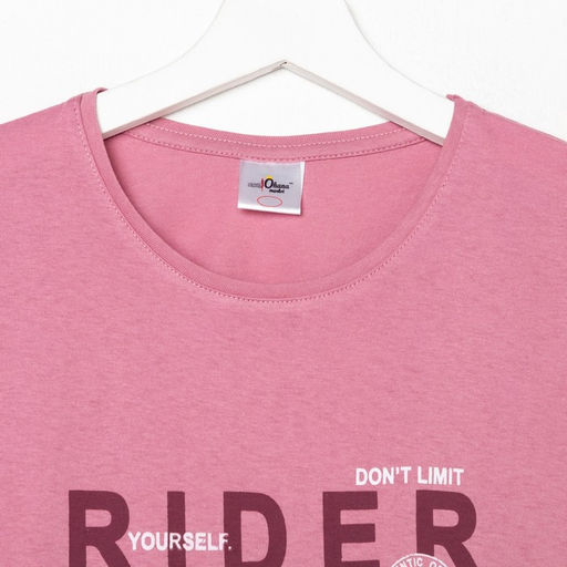 Футболка мужская, цвет розовый, размер 46