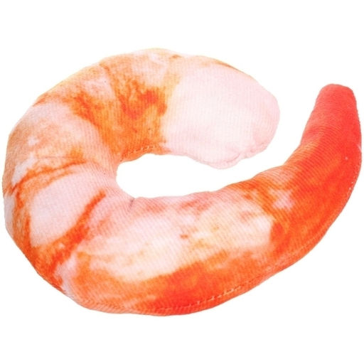 Цена за 3 шт. Игрушка для щенков, собак мелких и средних пород "Креветка", с пищалкой, 15*4см (лейбл)