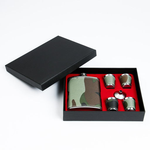 Подарочный набор 6 в 1 Камуфляж: фляжка 240 мл, 4 стопки, воронка - Simaland фото 3