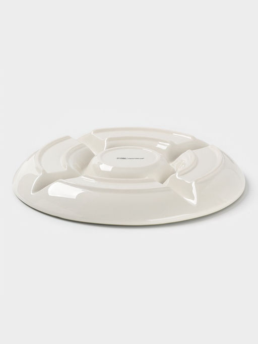 Менажница Доляна Зайка, 5 ячеек, d=25.5 см, доломит, белая  фото 3