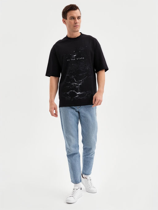 Футболка мужская MINAKU: STARS, чёрная, р-р 50