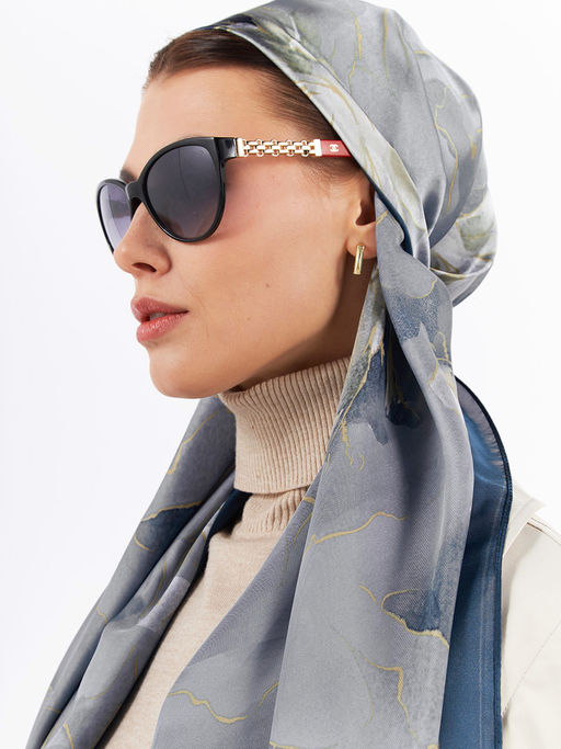 Большой, мягкий, тонкий и очень нежный двусторонний палантин с рисунком - Tantino фото 8