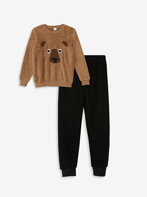 Bisiklet Yaka Erkek ?ocuk Pel?? Pijama Tak?m?