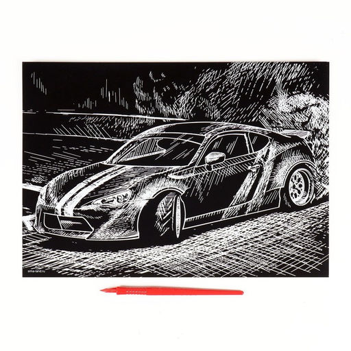 Цена за 2 шт. Гравюра «Дрифт» с металлическим эффектом «серебро» А4