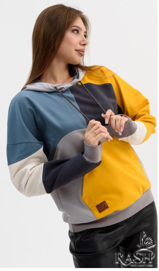 Худи "Колорблок" Цвет:как на фото