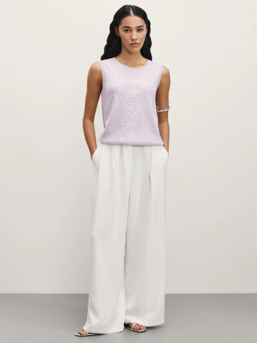 Вязаный топ из вискозы с пайетками / Zarina  фото 2