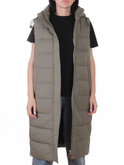 817 KHAKI Жилет утепленный зимний женский (150 гр. холлофайбер)