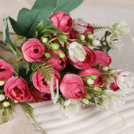 Цветок искусственный Букет роз 31 см / BR-31 /уп 1200/ (Бежевый) - ГалеонТрейд фото 7