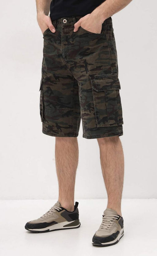 Шорты F411-0987 khaki camo