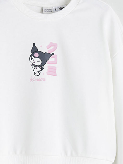 Bisiklet Yaka Kuromi Bask?l? K?z ?ocuk Sweatshirt