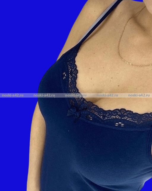 Цена за 1 шт. Майки женские Miss Emma Турция Бретели СИНИЕ код 120,124,128, 512