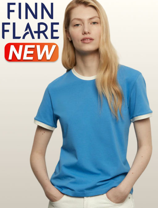 Футболка женская из хлопка Finn Flare BAS-100188 180  фото 8