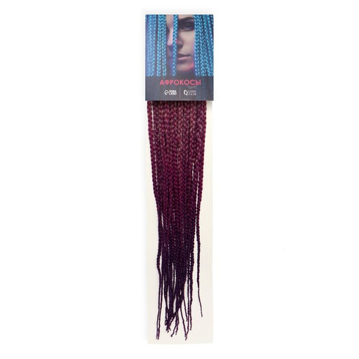 SIM-BRAIDS Афрокосы, 60 см, 18 прядей (CE), цвет розовый/лавандовый/фиолетовый(#FR-27) - Queen fair фото 3