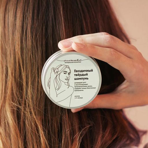 Твёрдый шампунь гвоздичный - Ecomake фото 4