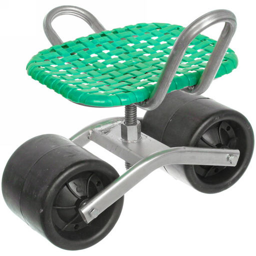 Стул садовый на колесах для прополки и работы в саду 35*47*14см с поворотным механизмом(360), цвет зеленый