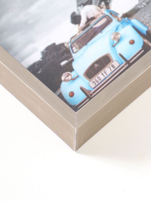 Фоторамка для фото 20×25 см «Ламберто», пластик, серебро с белым, 26×21×3.5 см