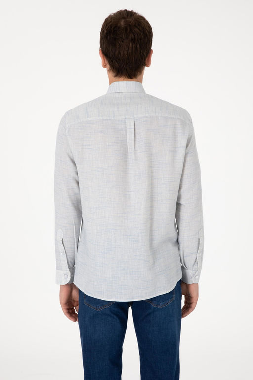 Erkek A__k Mavi Uzun Kollu G_mlek Sepette S_rpriz _ndirim - U.s. polo assn фото 5