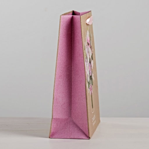 Пакет крафтовый вертикальный Самой Прекрасной, MS 18 23 10 см - Дарите счастье фото 2