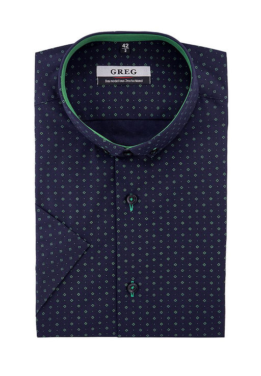 Сорочка мужская короткий рукав GREG 243/109/1286/Z/b/1  фото 2